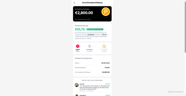Security scan screenshot of http://otkdigitalacess.vercel.app/confirmar-saque/