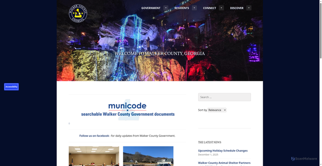 Security scan screenshot of https://walkercountyga.gov/
