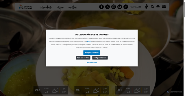 Security scan screenshot of https://comunitatvalenciana.com