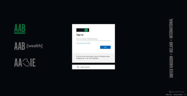 Security scan screenshot of https://aab.fibrecrm.cloud