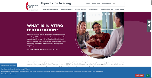 Security scan screenshot of https://www.reproductivefacts.org/patient-journeys/in-vitro-fertilization-treatment/