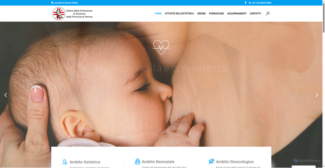 Security scan screenshot of https://www.ostetricheverona.it