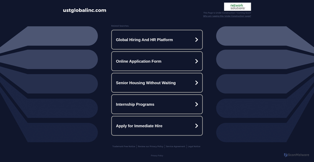 Security scan screenshot of https://ustglobalinc.com