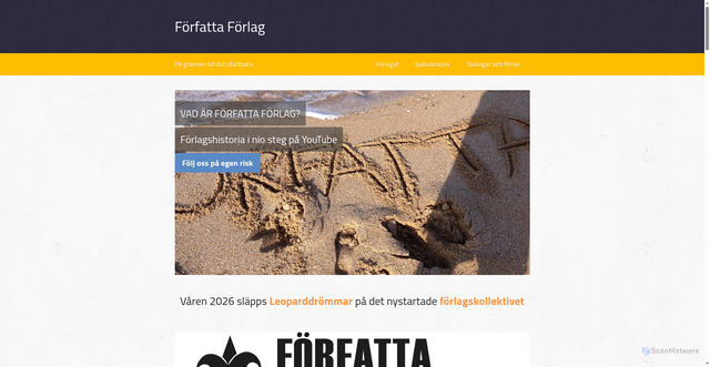 Security scan screenshot of https://forfattaforlag.se