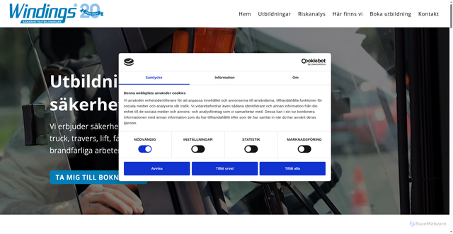 Security scan screenshot of https://xn--skerhetsutbildningar-bzb.nu