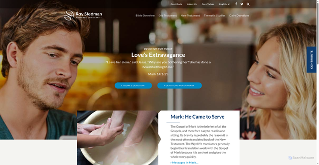 Security scan screenshot of https://raystedman.org