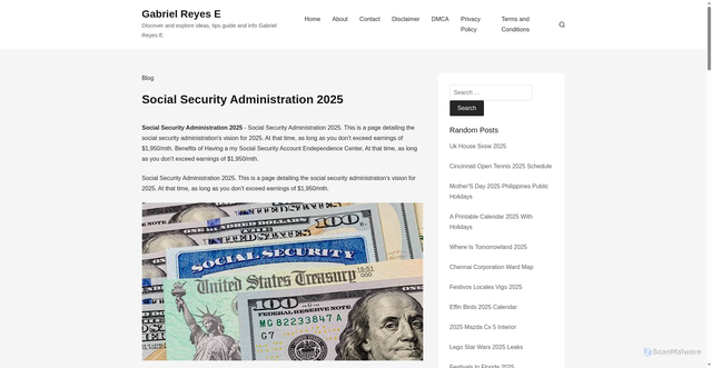 Security scan screenshot of https://gabrielreyese.pages.dev/ybbzk-social-security-administration-2025-vjitv/