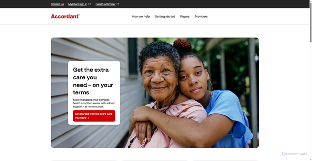 Security scan screenshot of https://accordant.com