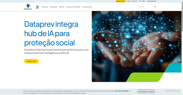 Security scan screenshot of https://portal.dataprev.gov.br/