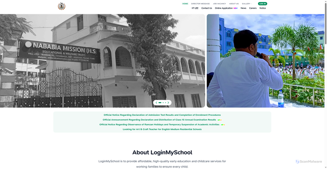 Security scan screenshot of http://nababiamission.com/