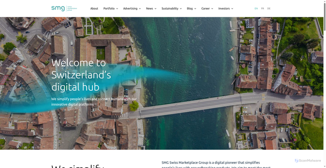 Security scan screenshot of https://swissmarketplace.group