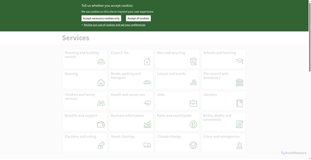 Security scan screenshot of https://www.bracknell-forest.gov.uk/