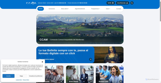 Security scan screenshot of https://www.ccam.it/