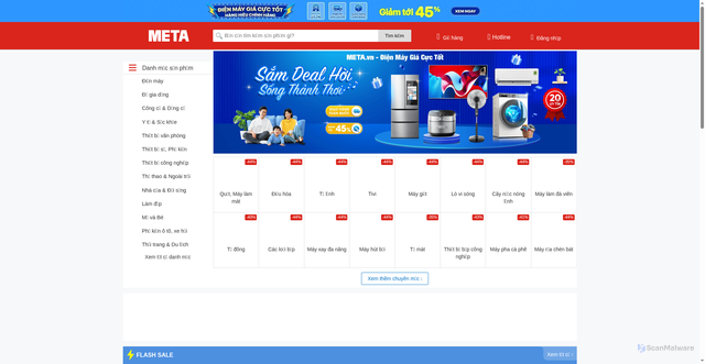 Security scan screenshot of https://st.meta.vn