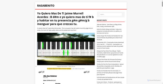 Security scan screenshot of https://otinesara.pages.dev/posts/yo-quiero-mas-de-ti-jaime-murrell-acordes/