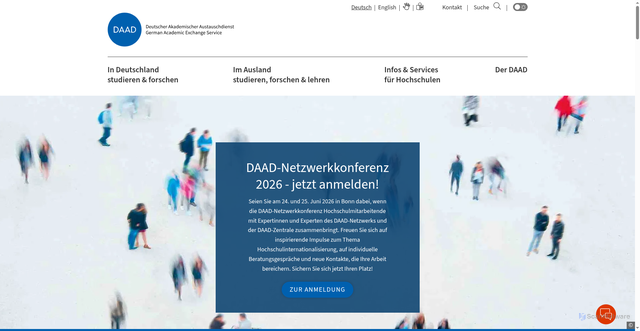 Security scan screenshot of https://www.daad.de