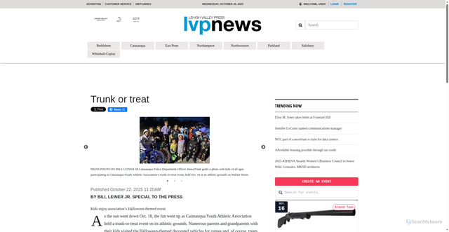 Security scan screenshot of https://www.lvpnews.com/20251022/trunk-or-treat-13/