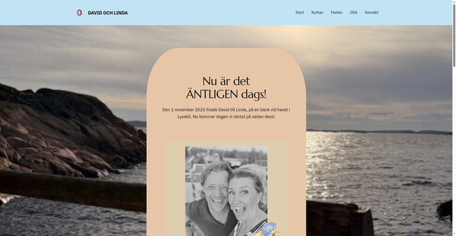 Security scan screenshot of https://davidochlinda.se