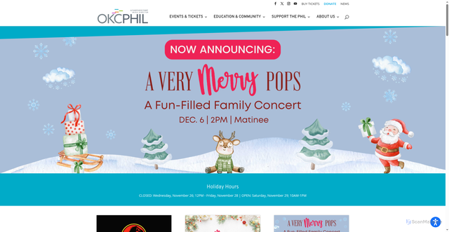 Security scan screenshot of https://www.okcphil.org/