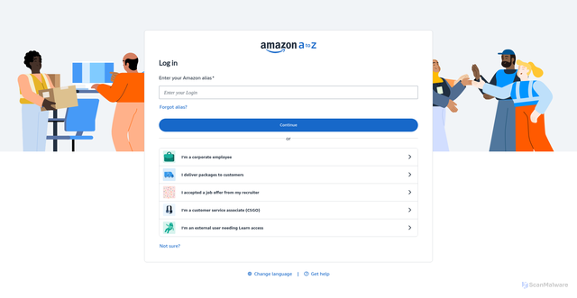 Security scan screenshot of https://atoz.amazon.work/
