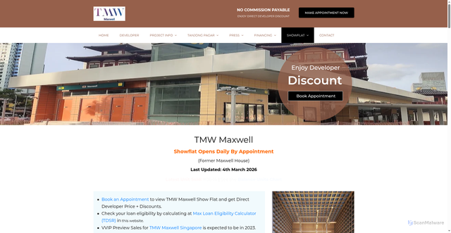 Security scan screenshot of http://tmwmaxwells.sg/