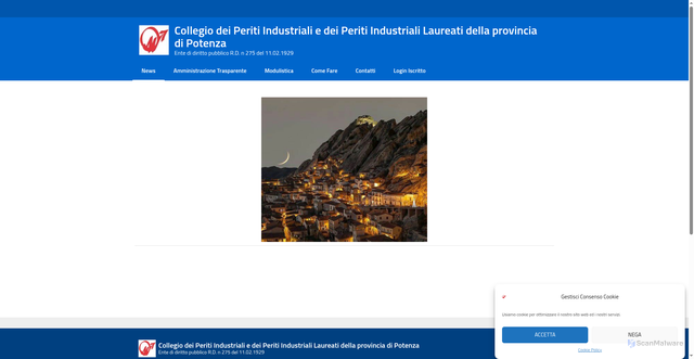 Security scan screenshot of https://www.perindpotenza.it/