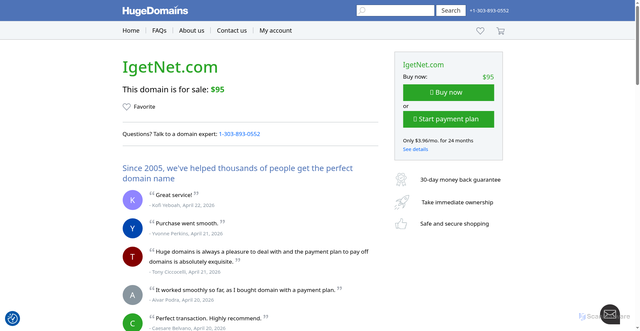 Security scan screenshot of https://igetnet.com