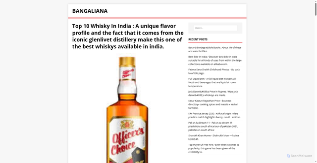 Security scan screenshot of https://lianagana.pages.dev/post/top-10-whisky-in-india/
