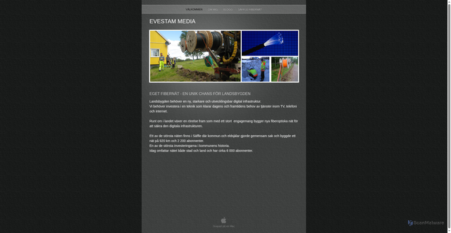 Security scan screenshot of https://evestammedia.se