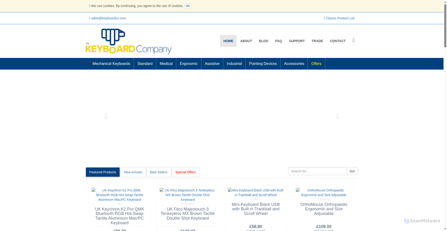 Security scan screenshot of https://www.keyboardco.com