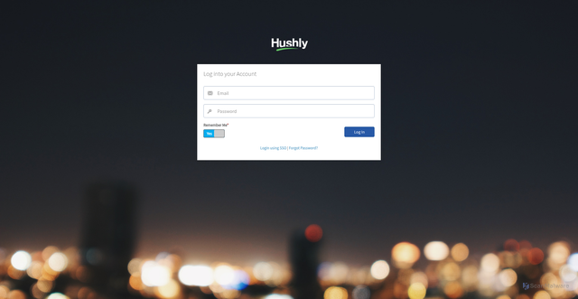 Security scan screenshot of https://app.hushly.com/
