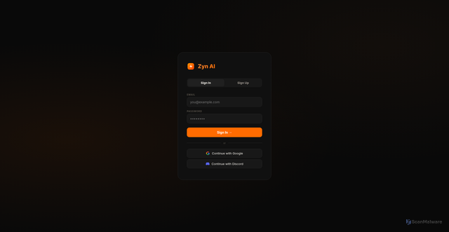 Security scan screenshot of https://zynai-8u0jq28gq1.edgeone.app/
