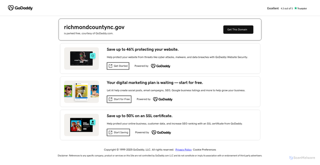 Security scan screenshot of https://richmondcountync.gov/