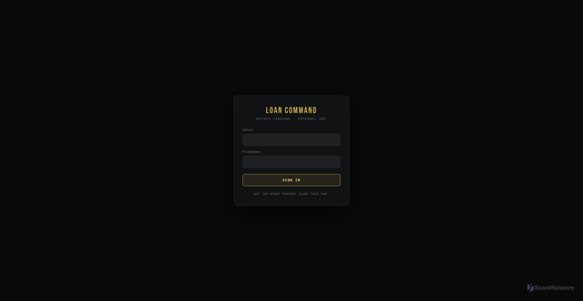 Security scan screenshot of http://loancommandcenter.com/