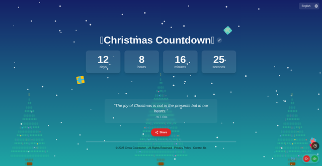 Security scan screenshot of https://www.xmascountdown.net/
