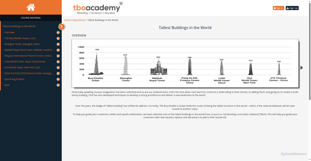 Security scan screenshot of https://www.tboacademy.com/en/travel-experiences-and-attractions/tallest-buildings-in-the-world/start-course