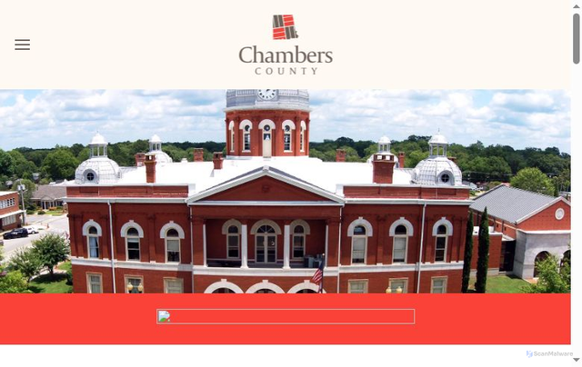 Security scan screenshot of https://chamberscountyal.gov/