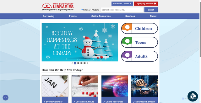 Security scan screenshot of https://www.fortbendlibraries.gov/