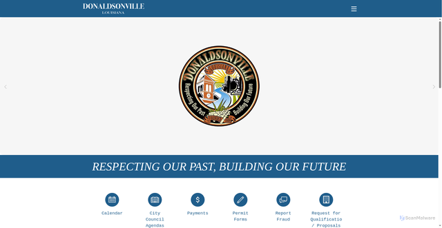 Security scan screenshot of https://donaldsonville-la.gov/