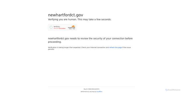 Security scan screenshot of https://newhartfordct.gov/