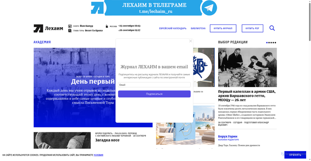 Security scan screenshot of https://lechaim.ru
