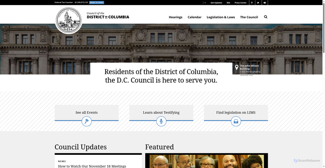 Security scan screenshot of https://dccouncil.gov/