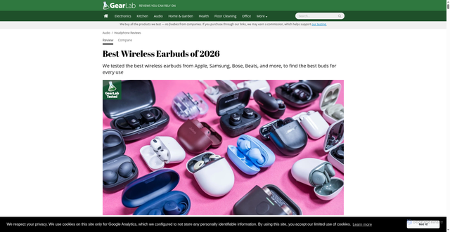 Security scan screenshot of https://www.techgearlab.com/topics/audio/best-wireless-earbuds
