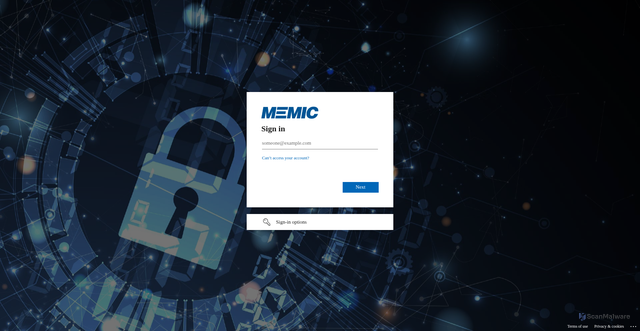 Security scan screenshot of https://memic.sharepoint.com