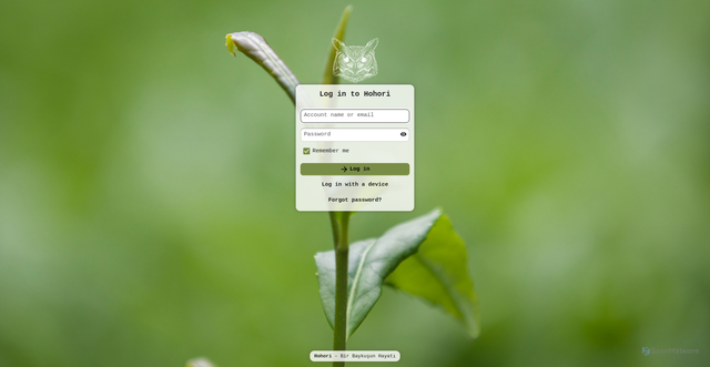 Security scan screenshot of https://hohori.com/index.php/login