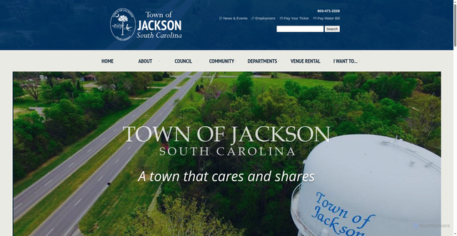 Security scan screenshot of https://www.jackson-sc.gov/