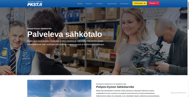 Security scan screenshot of https://pkst.fi