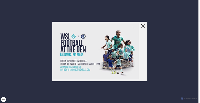 Security scan screenshot of https://www.londoncitylionesses.com/event/london-city-lionesses-vs-arsenal-(h)