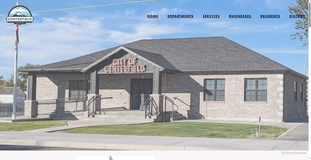 Security scan screenshot of https://www.centerfieldcityut.gov/