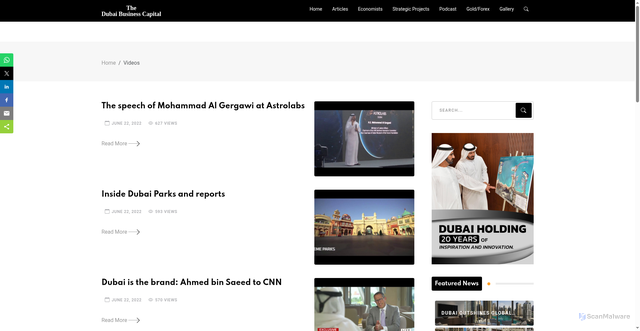 Security scan screenshot of https://dubai-businesscapital.com/videos/